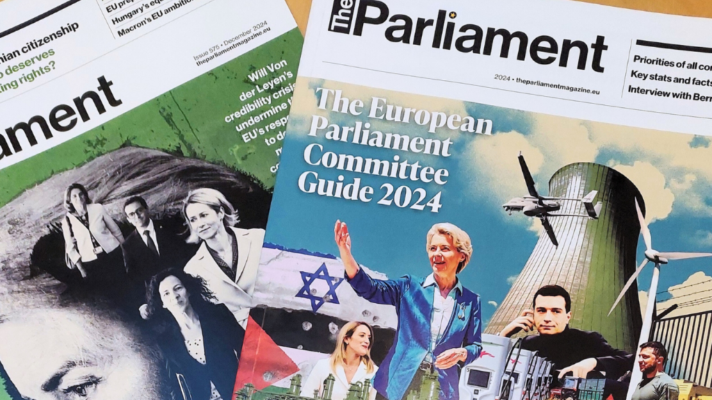 a close-up of two publications of The Parliament magazine